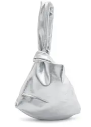 Jakke Neenah Metallic Faux Leather top Handle bag - Silver ONE SIZE