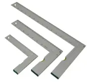 Set of 3 L Square 90º Right Angle Level 5", 8", 14" / Metric Measurement Ruler