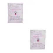 2PK Gibson Gifts Equilibrium PNK Stone Guardian Angel Brooch Pin Healing Jewelry