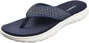 [Harssidanzar] KM240EU Men's Flip Flops Sports Sandals with Arch Support String Lightweight Summer Beach Sandals, navy, 9.5 AU
