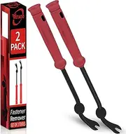 Wetado Auto Trim Removal Tool Kit, Car Door Audio Panel Trim Removal Set, Auto Clip Fastener Remover Pry Tool, Updated Rubber Ring Fastener Remover for Cars, clip puller (2pcs Red)