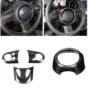 Carbon Fiber Steering Wheel Trim Frame Cover For Mini Cooper R55 R56 R57 DU (for: Mini)