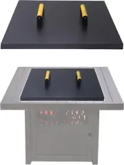 Fire Pit Cover Square - 21" Fire Pit Snuffer Lid - Compatible for Fire Pit Ring