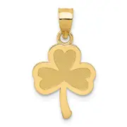 14K Yellow Gold 3 Leaf Clover Pendant