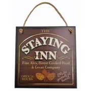 Retro Country Wall The Staying Inn Wooden Hanging Sign