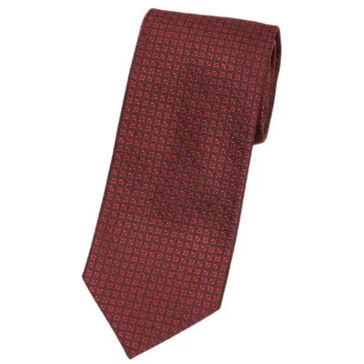 ya20 Zegna Brand Tie Ermenegildo Luxury Silk 100 Bordeaux Burgundy Wine Red Dark