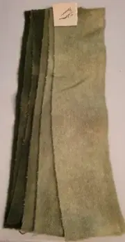 Wool Swatch Silver Green 13"x 3" 6 Values Rug Hooking Applique