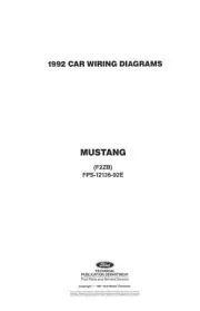 1992 Ford Mustang Electrical Wiring Diagrams Schematics Factory OEM