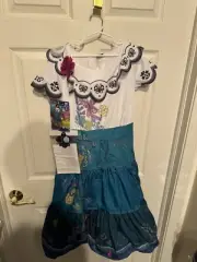 Disney Encanto Mirabel Light-Up Costume Dress Medium 7/8 NWT Disguise