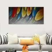 Hand Painted Modern Abstract Painting Canvas Arts:Dandelion 60*120cm Framed