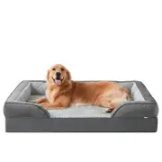 INVENHO Orthopedic Dog Bed - XL Washable Dog Sofa Bed with Egg-Crate Foam Wat...