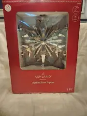Ashland Snowflake Christmas Lighted Tree Topper LED Lights With Remote NIB