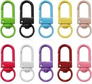 Lobster Claw Clasps, 20 PCS Colorful Metal Swivel Snap Hooks for Key Rings