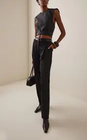 [Heirlome] Audrey Open-Back Wool-Silk Top