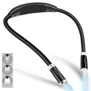 Vekkia Rechargeable LED Neck Reading Light, Book Lights for Reading in Black