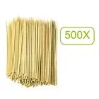 500X 25cm ECO Bamboo Skewers Wooden BBQ Catering Skewer Meat Stick Natural