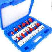 "12/15pcs 1/4"" Shank Router Bit Set Milling Cutter For Wood Trimming Slotting Engraving Carbide Woodworking DIY Tools"