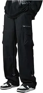 [Generic] Men's Wild Cargo Pants Casual Pants Relaxed Fit Elastic Waist Work Pant Athletic Jogger Sweatpants with Multi Pockets