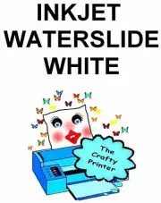 INKJET Water Slide Decal Paper - 2 Sheets - WHITE