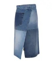 Philosophy Di Lorenzo Serafini Patchwork Denim Wrap Skirt IT40,IT44,IT42 Blue