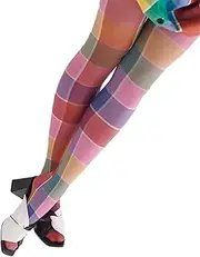 [Luckinbaby] Women Sheer Tights Control Top Pantyhose Y2k Tie Dye Mesh Tights Fishnet Sockings Leggings