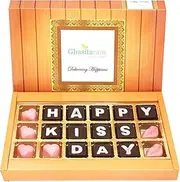 Ghasitaram Gifts Valentines Gift Valentines Day Chocolates for Girlfriend/Boyfriend/Husband and Wife Valentines Special Chocolate Happy Kiss Day Box