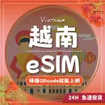 【環球任E門】🌏越南ESIM🌏24H自動發貨 吃到飽 ESIM 虛擬SIM卡 免插卡 4G訊號 越南網卡 出國網卡 越南