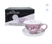 Disney The Aristocats Marie Oui Oui Ceramic Teacup and Saucer Set New In Box