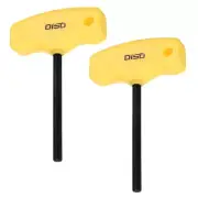 2pcs T-Handle Hex Key Wrench 5mm Metric T-Key Inner Hexagon Spanner, Black
