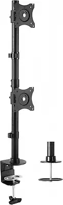 VIVO Dual Monitor Articulating Desk Mount Stand with Height Adjustment Black