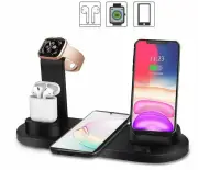 Wireless Fast Charger 4 in 1 For iPhone Samsung AirPod Apple Watch