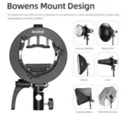 Godox S2 S-type Flash Bracket Bowens For Godox V1 AD200 AD400pro TT Yongnuo
