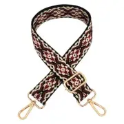 Ethnic Jacquard Bag Strap Replacement with Gold Clasps for Shoulder Crossbag ...