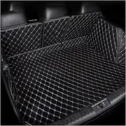 Car Boot Protector for Vezel 2015 2016 2017 2018 2019 Car Trunk Mats Carpet Leather Mat Car Trunk Mats(Black and Beige)