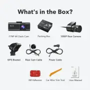 F7NP 4K Ultra HD Dash Cam with WiFi GPS Night Vision and G-Sensor