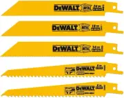 DeWalt Bi-Metal Reciprocating Saw Blade 5-Piece Set