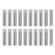 5x25mm 304 Stainless Steel Dowel Pins, 20Pcs Knurled Head Flat End Dowel Pin