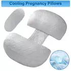 Cooling Pregnancy Pillow for Sleeping, Ergonomic Maternity Body Pillow with Case