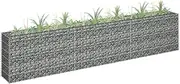 Raised Garden Bed, Elevated Planter Box Plant Container Gabion Galvanised Steel 270x30x60 cm