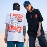 在飛比找蝦皮商城優惠-AOYAMA I NEED SPACE 美式塗鴉 寬鬆落肩 