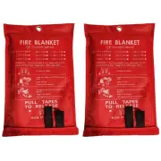 2PCS Emergency Fire Blanket, Fire Blanket, Fire Suppression Blanket for8191