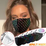 1PC Adult Washable Adjustable Breathable PM2.5 Sequins Protector Face Mask