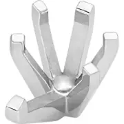 14K White Gold 6 Prong Pear Peg Head Setting 0.65ct 6 x 5mm