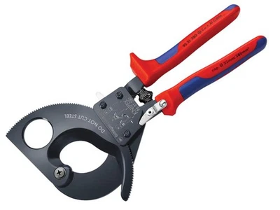 Knipex Ratchet Action Cable Shears Multi Component Grip 280mm KPX9531280