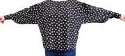 Black Chiffon Blouse Floral Long Blouson Sleeve Career Classic NWT UK 8 =US 4