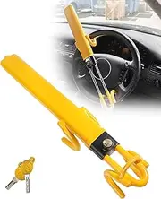 bylikeho Steering Wheel Lock,Wheel Locks for Cars,Car Accessories Car Lock Anti Theft Car Device,Car Steering Wheel Lock,Adjustable Anti-Theft Device Car Locks Double Hook Locks for SUV Pickup Truck
