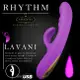 「送280ml潤滑液」美國RHYTHM by KAMA SUTRA．LAVANI 3馬達7段變頻LED幻彩充電式矽膠按摩棒(紫)
