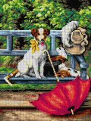 Orchidea Needlepoint canvas for halfstitch without yarn after Herbert William