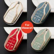 2024 TPU Car Key Fobs Covers Case Chain for Maserati Quattroporte Ghibli Levante