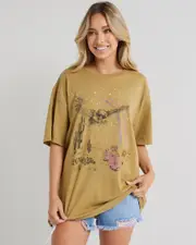 [Volcom] Volcom Women's Stones Throw T-Shirt in Seaweed Green Size XL XL Seaweed Green